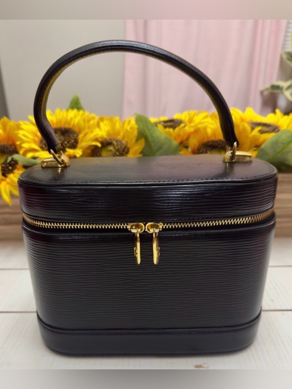 Valentino Garavani Vintage Black Leather Vanity